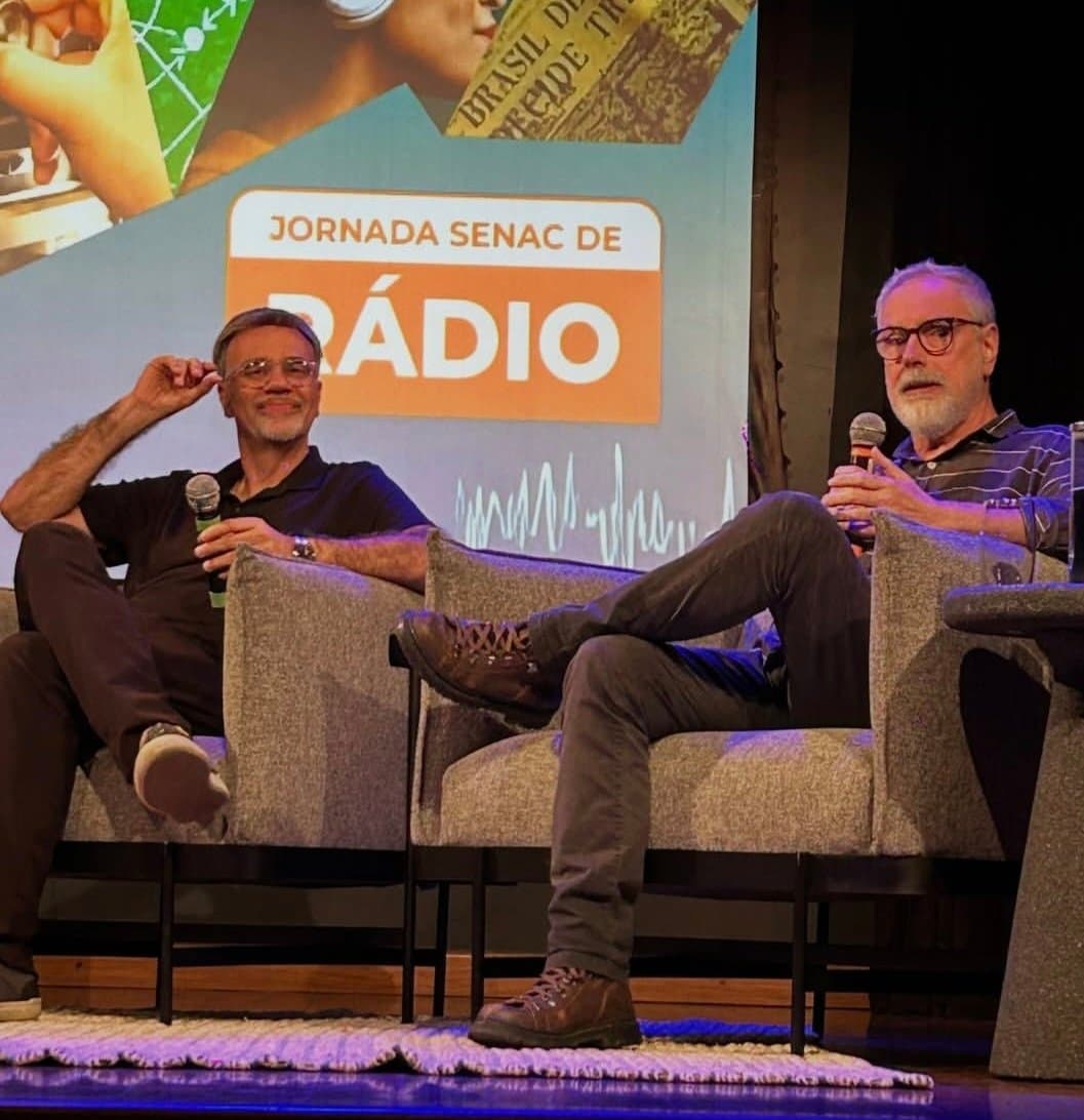 Palco com Ruyy Jobim e Mauro Beting